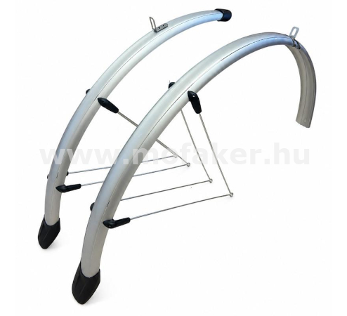 Sárvédő 28-as 46mm alu-müa V-pálcás ezüst Gripe Type VeloGo