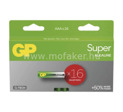 Ceruzaelem LR03 AAA 1.5V GP SUPER (16db/csomag) alkáli
