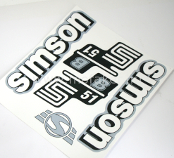 Matrica szett S51 B Szürke-Fehér