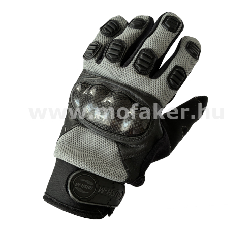 Motoros kesztyű CK-06  9/M Kevlar Fekete-szürke